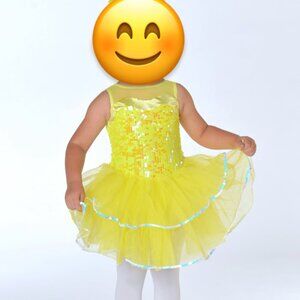 Weissman Yellow Sequin Girls Dance Costume